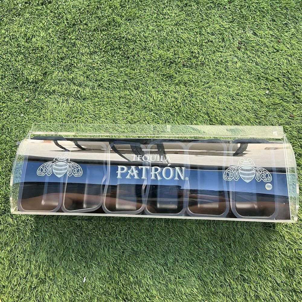 Patron Tequila 18” Stainless Steel Bar Garnish Tray 6 Compartment Caddy